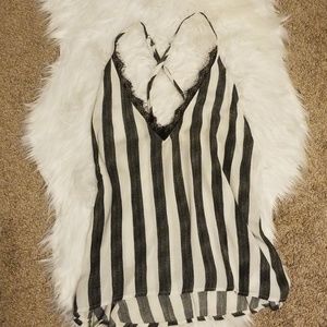 Lilyful Striped Laced Top